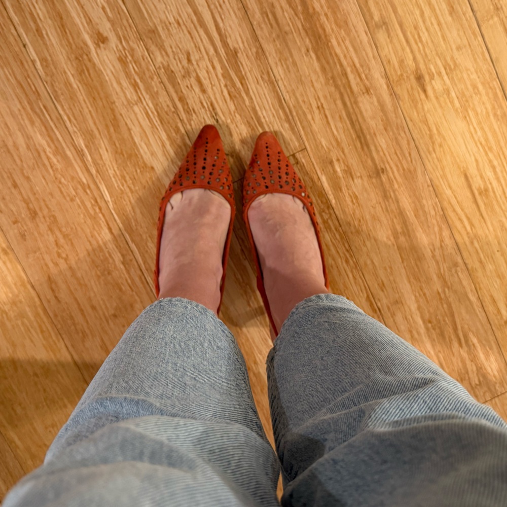 Stylish red vintage Calvin Kleins